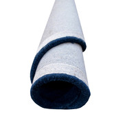 Boulevarde Rugs Navy Swirl Wool Round Rug