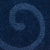Boulevarde Rugs Navy Swirl Wool Round Rug