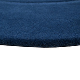 Boulevarde Rugs Navy Swirl Wool Round Rug