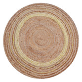 Boulevarde Rugs Natural &amp; Ivory Ripple Hand-Woven Round Rug