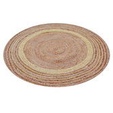 Boulevarde Rugs Natural &amp; Ivory Ripple Hand-Woven Round Rug