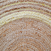 Boulevarde Rugs Natural &amp; Ivory Ripple Hand-Woven Round Rug