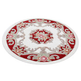 Boulevarde Rugs Red Avalon Hand-Tufted Wool Round Rug