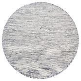Boulevarde Rugs Black Boondi Hand-Woven Wool Round Rug