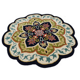 Boulevarde Rugs Black Petals Hand-Tufted Wool Rug