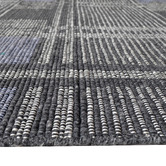 Boulevarde Rugs Charcoal Bushra Hand-Woven Wool Rug