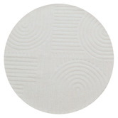 Boulevarde Rugs Ivory Pavi Hand-Tufted Wool Round Rug