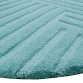 Boulevarde Rugs Cashmere Blue Pavi Hand-Tufted Wool Round Rug