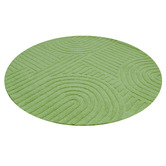 Boulevarde Rugs Pista Green Pavi Hand-Tufted Wool Round Rug