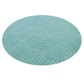 Boulevarde Rugs Cashmere Blue Pavi Hand-Tufted Wool Round Rug