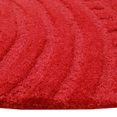 Boulevarde Rugs Red Pavi Hand-Tufted Wool Round Rug