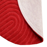 Boulevarde Rugs Red Pavi Hand-Tufted Wool Round Rug