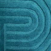 Boulevarde Rugs Turquoise Pavi Hand-Tufted Wool Round Rug