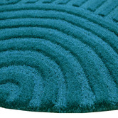Boulevarde Rugs Turquoise Pavi Hand-Tufted Wool Round Rug