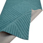 Boulevarde Rugs Teal Illusion Hand-Tufted Wool Rug