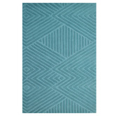 Boulevarde Rugs Teal Illusion Hand-Tufted Wool Rug