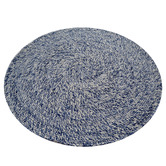 Boulevarde Rugs Navy Orbit Hand-Woven Indoor/Outdoor Round Rug