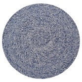 Boulevarde Rugs Ivory &amp; Navy Jadon Indoor/Outdoor Round Rug