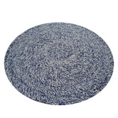 Boulevarde Rugs Ivory &amp; Navy Jadon Indoor/Outdoor Round Rug