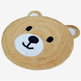 Boulevarde Rugs Ted Kids' Hand-Woven Jute Round Rug