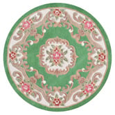 Boulevarde Rugs Green Lativa Hand-Tufted Wool Round Rug