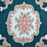 Boulevarde Rugs Turquoise Lativa Hand-Tufted Wool Round Rug