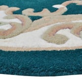 Boulevarde Rugs Turquoise Lativa Hand-Tufted Wool Round Rug