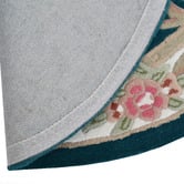 Boulevarde Rugs Turquoise Lativa Hand-Tufted Wool Round Rug