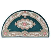 Boulevarde Rugs Turquoise Lativa Hand-Tufted Wool Half-Round Rug