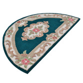 Boulevarde Rugs Turquoise Lativa Hand-Tufted Wool Half-Round Rug