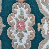 Boulevarde Rugs Turquoise Lativa Hand-Tufted Wool Half-Round Rug