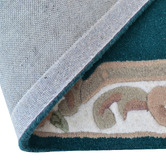 Boulevarde Rugs Turquoise Lativa Hand-Tufted Wool Half-Round Rug