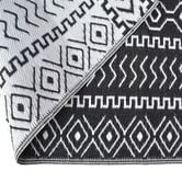 Boulevarde Rugs Black Fergus Reversible Outdoor Floor Mat