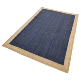 Boulevarde Rugs Navy Blue George Braided Jute Rug