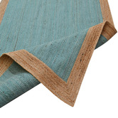 Boulevarde Rugs Teal Blue George Braided Jute Rug