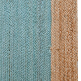 Boulevarde Rugs Teal Blue George Braided Jute Rug