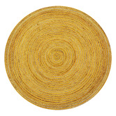 Boulevarde Rugs Gold Spiral Braided Jute Round Rug