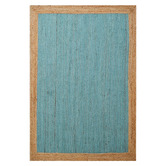 Boulevarde Rugs Teal Blue George Braided Jute Rug