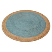 Boulevarde Rugs Teal Blue Spiral George Braided Round Rug