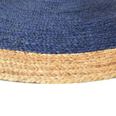 Boulevarde Rugs Navy Blue George Braided Jute Round Rug