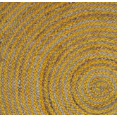 Boulevarde Rugs Gold Spiral Braided Jute Round Rug