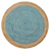 Boulevarde Rugs Teal Blue Spiral George Braided Round Rug