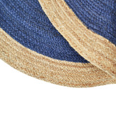 Boulevarde Rugs Navy Blue George Braided Jute Round Rug