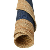 Boulevarde Rugs Navy Blue George Braided Jute Round Rug