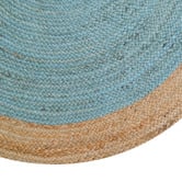 Boulevarde Rugs Teal Blue Spiral George Braided Round Rug