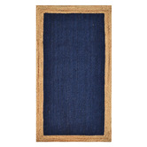Boulevarde Rugs Navy Blue George Braided Jute Rug