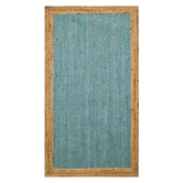 Boulevarde Rugs Teal Blue George Braided Jute Rug