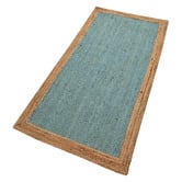 Boulevarde Rugs Teal Blue George Braided Jute Rug