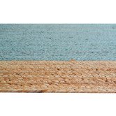 Boulevarde Rugs Teal Blue George Braided Jute Rug