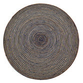 Boulevarde Rugs Navy Blue Spiral Braided Jute Round Rug